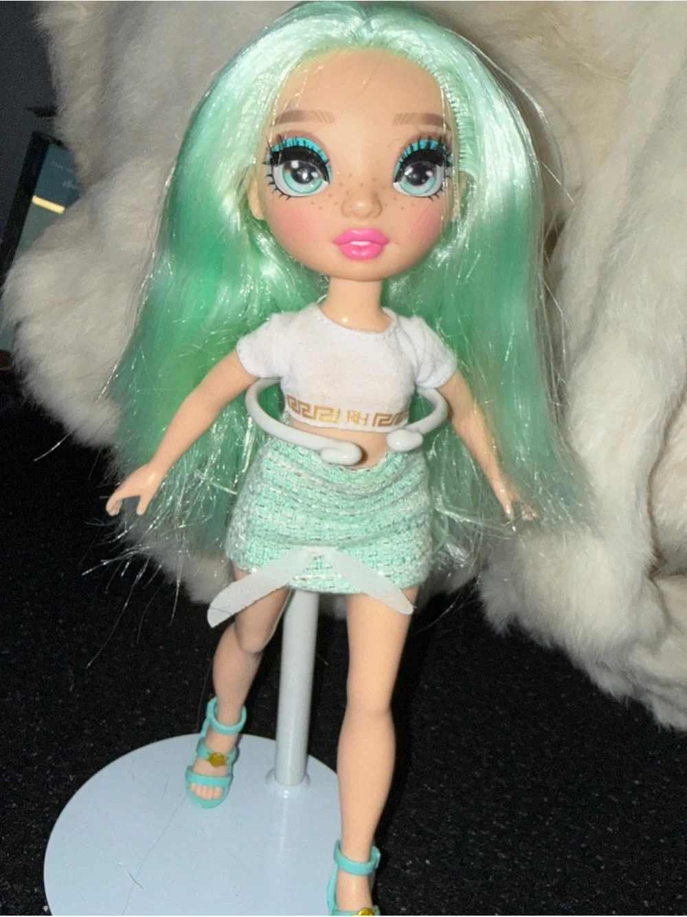 Rainbow high doll mint hair